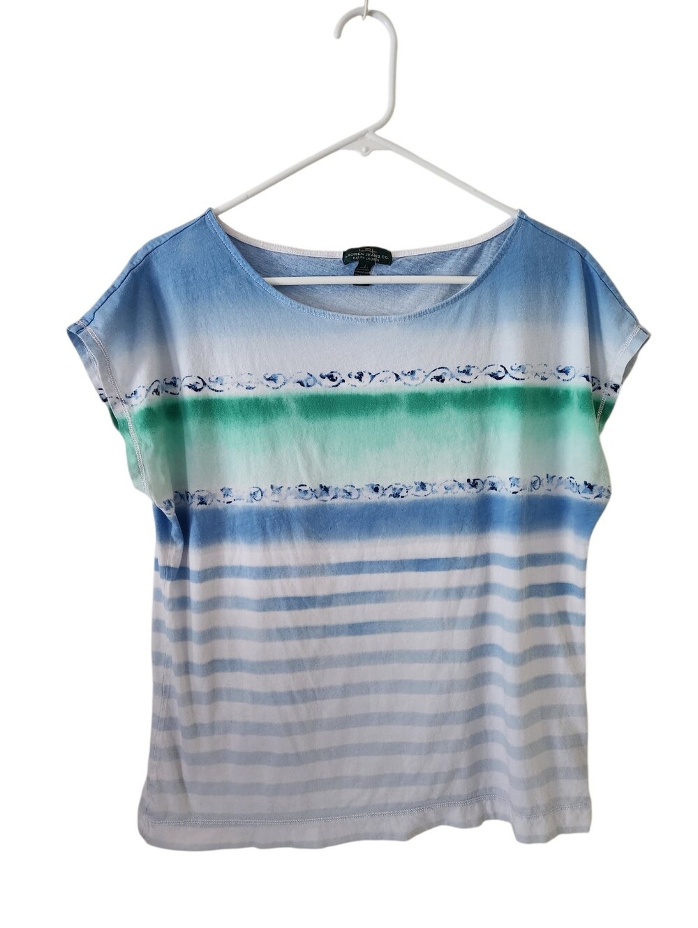 Lauren Ralph Lauren Co Nautical Boat Neck Top